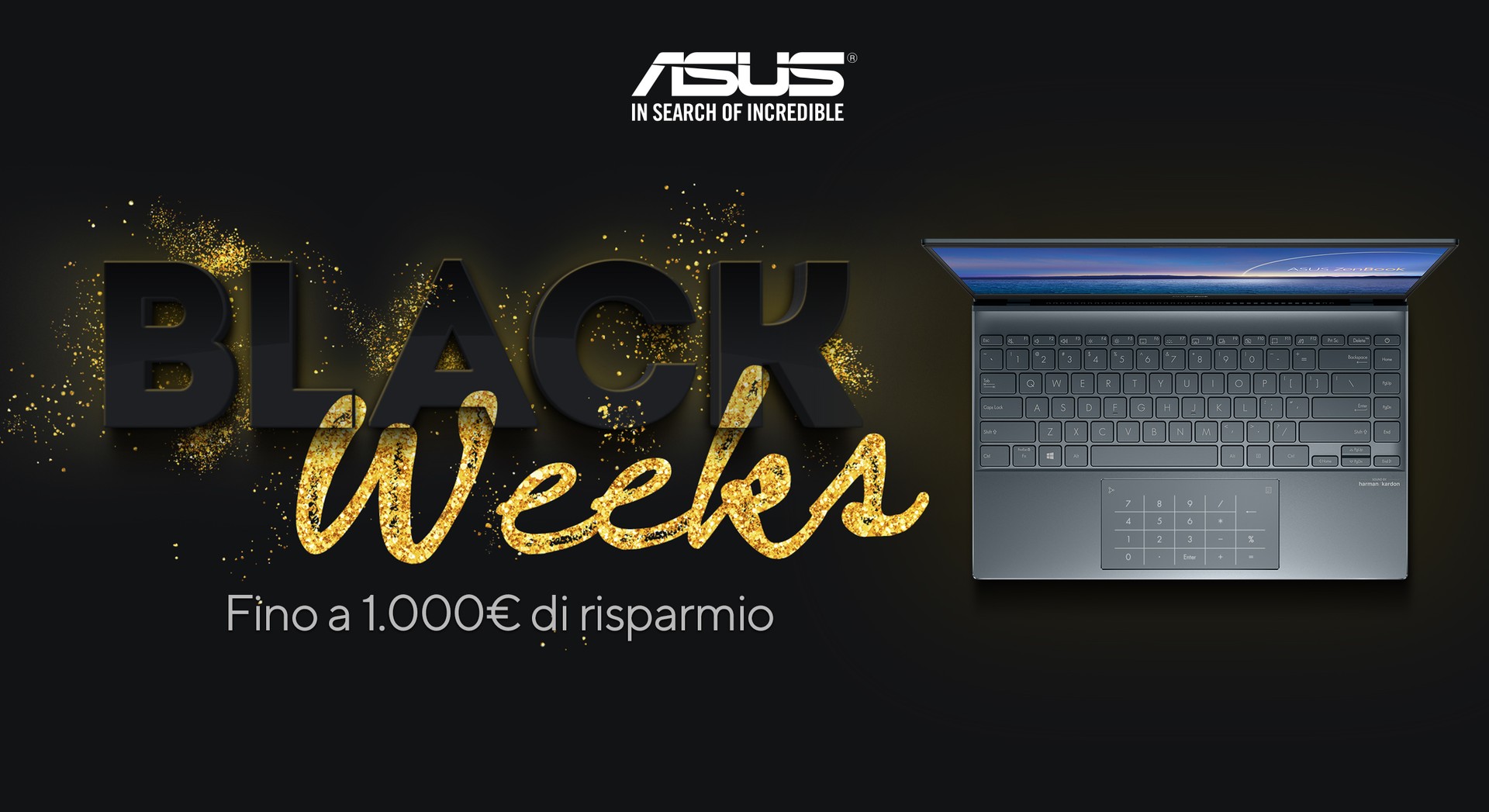 Black Friday Asus notebook, smartphone e periferiche da gaming al