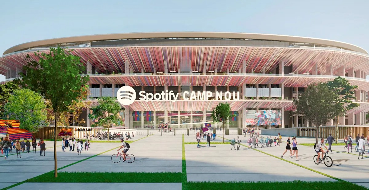 Spotify y Barcelona, ​​apretón de manos: el Camp Nou cambia el nombre y el logo en las camisetas