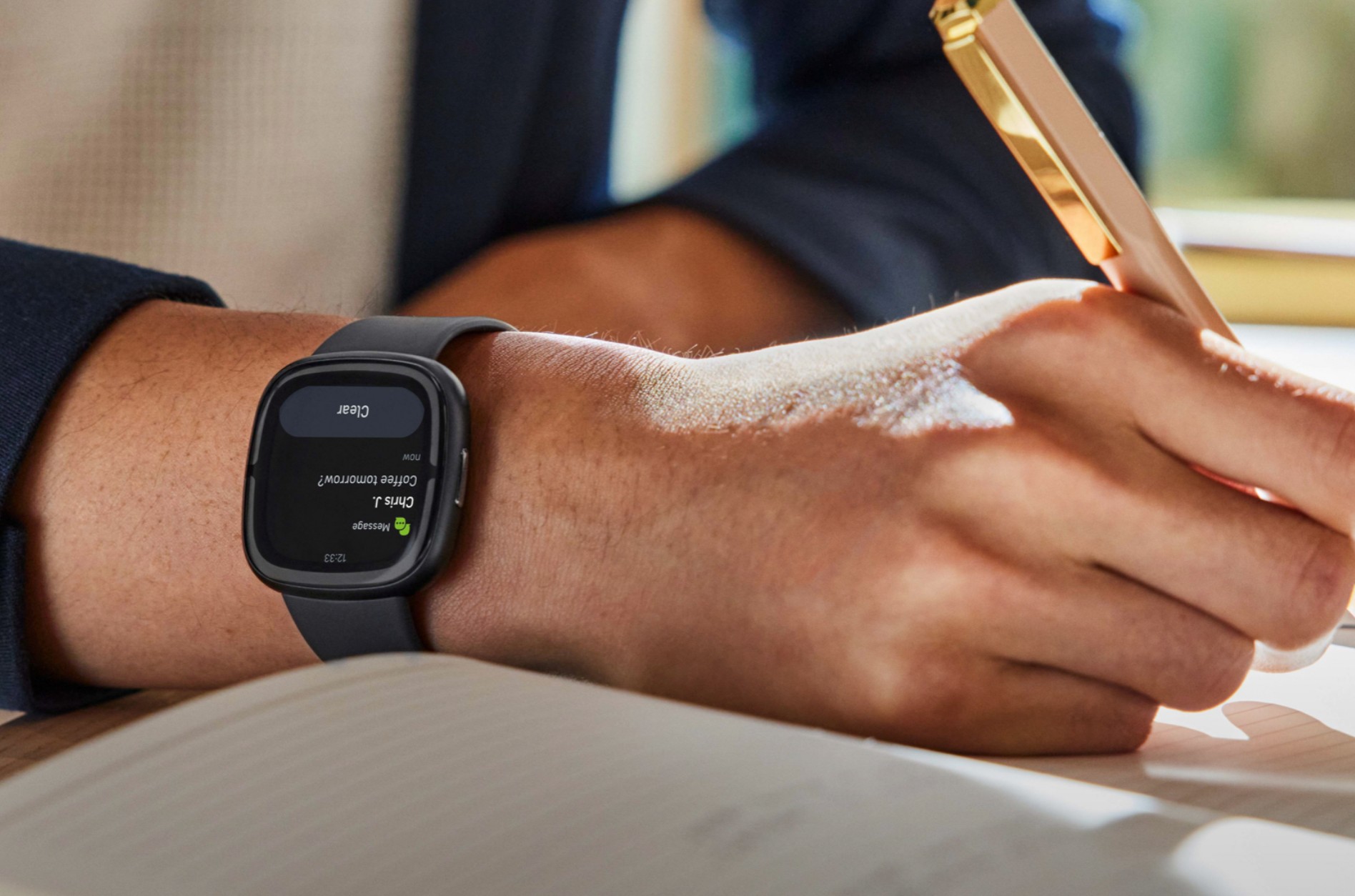 Orologio per Fitbit Versa 4 + 3 Sense 1+ 2 magnete metallo orologio
