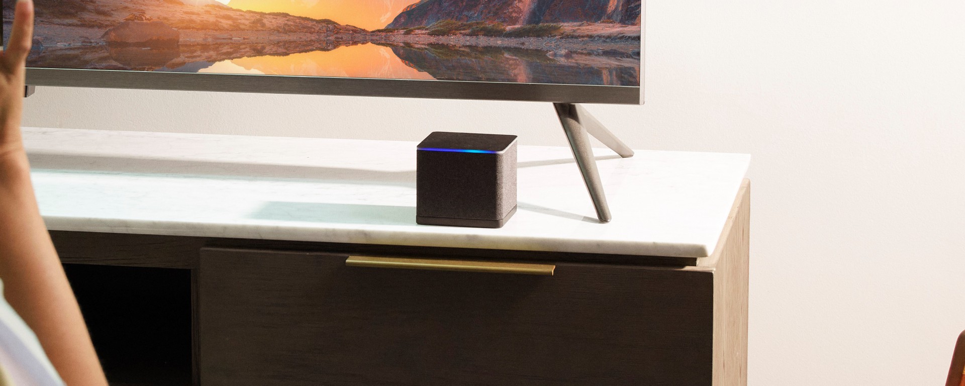 Here is the new Fire TV Cube, Alexa Pro remote and Echo Show 15 with Fire TV!