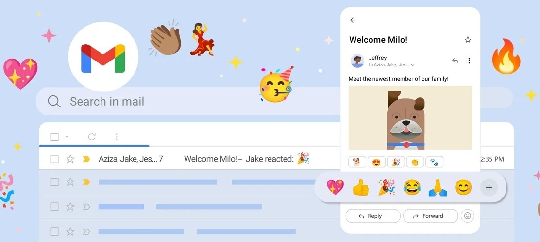 Gmail, reazioni con emoji in arrivo anche su iOS e desktop