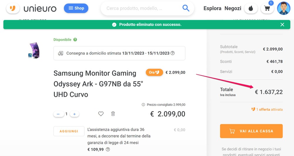 Single Day e offerte da Unieuro: oggi sconti fino al 22%, tutti i prodotti