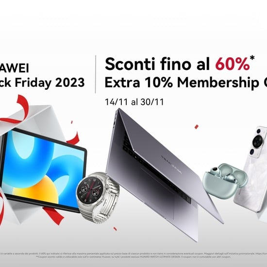 Black Friday 2023: le migliori offerte sul sito HUAWEI con codice sconto 