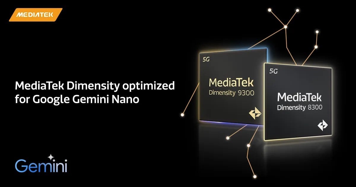 Mediatek Dimensity 9300 e 8300 sono già ottimizzati per Gemini Nano