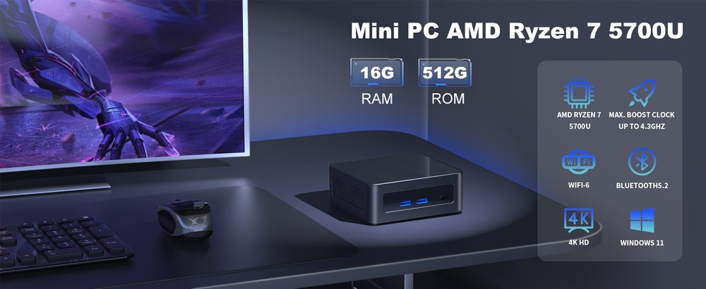 AskHand ミニPC AMD Ryzen 7 5700U 【公式通販】
