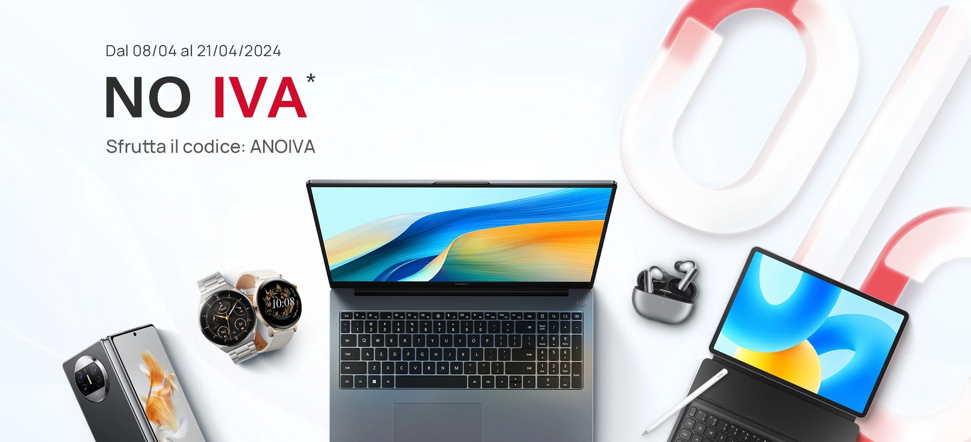 NO IVA Huawei: Matebook, smartwatch e tanti altri prodotti in super sconto