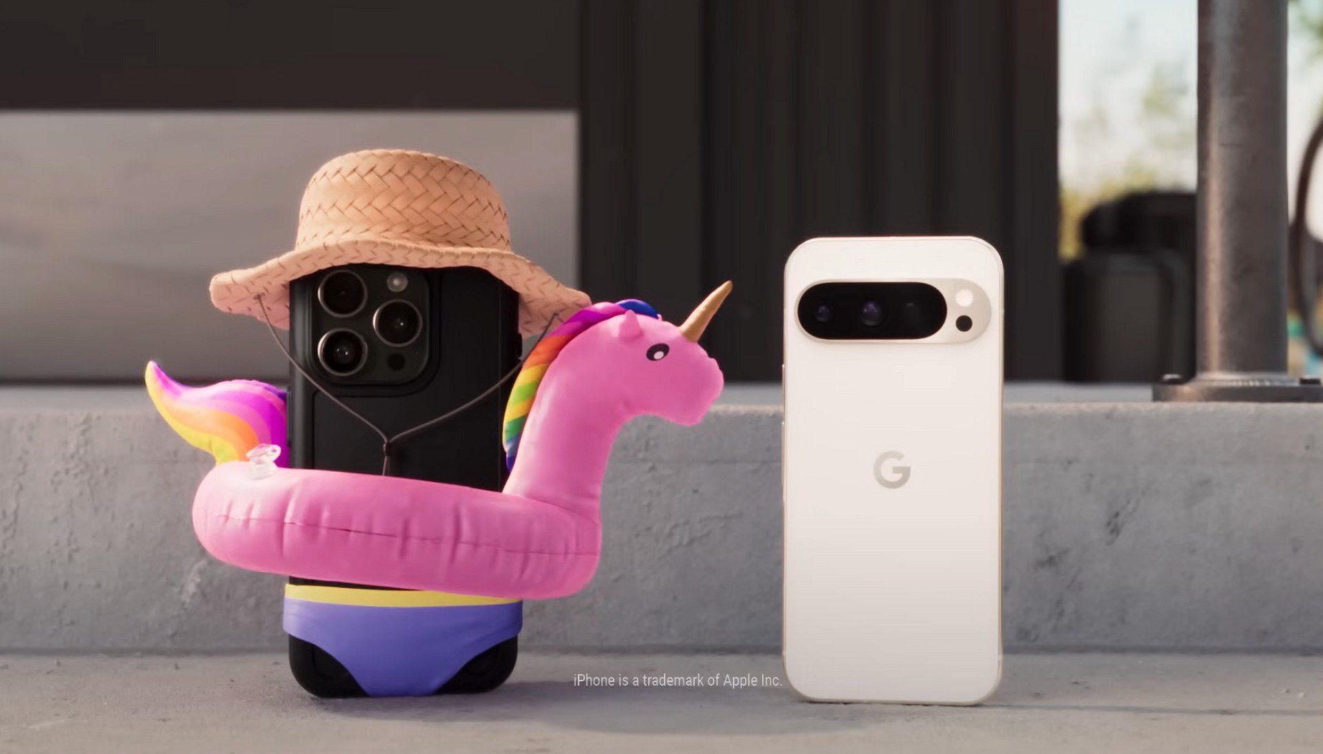 Pixel 9 Pro incontra iPhone a bordo piscina nel divertente video di Google