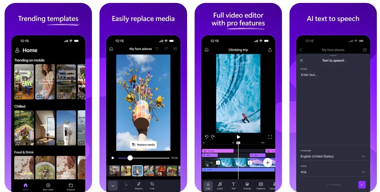 Microsoft lancia la nuova app Clipchamp per iOS con funzionalità AI