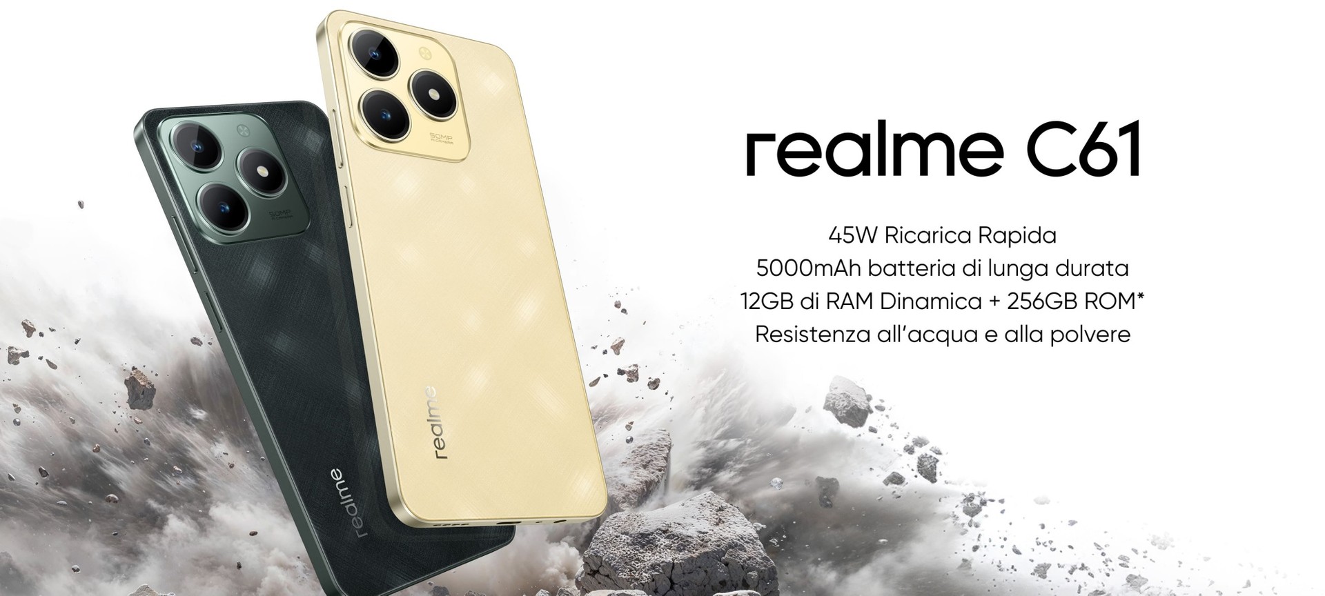 Realme C61 arriva in Italia: entry level dall'ottimo mix, specie per il prezzo lancio