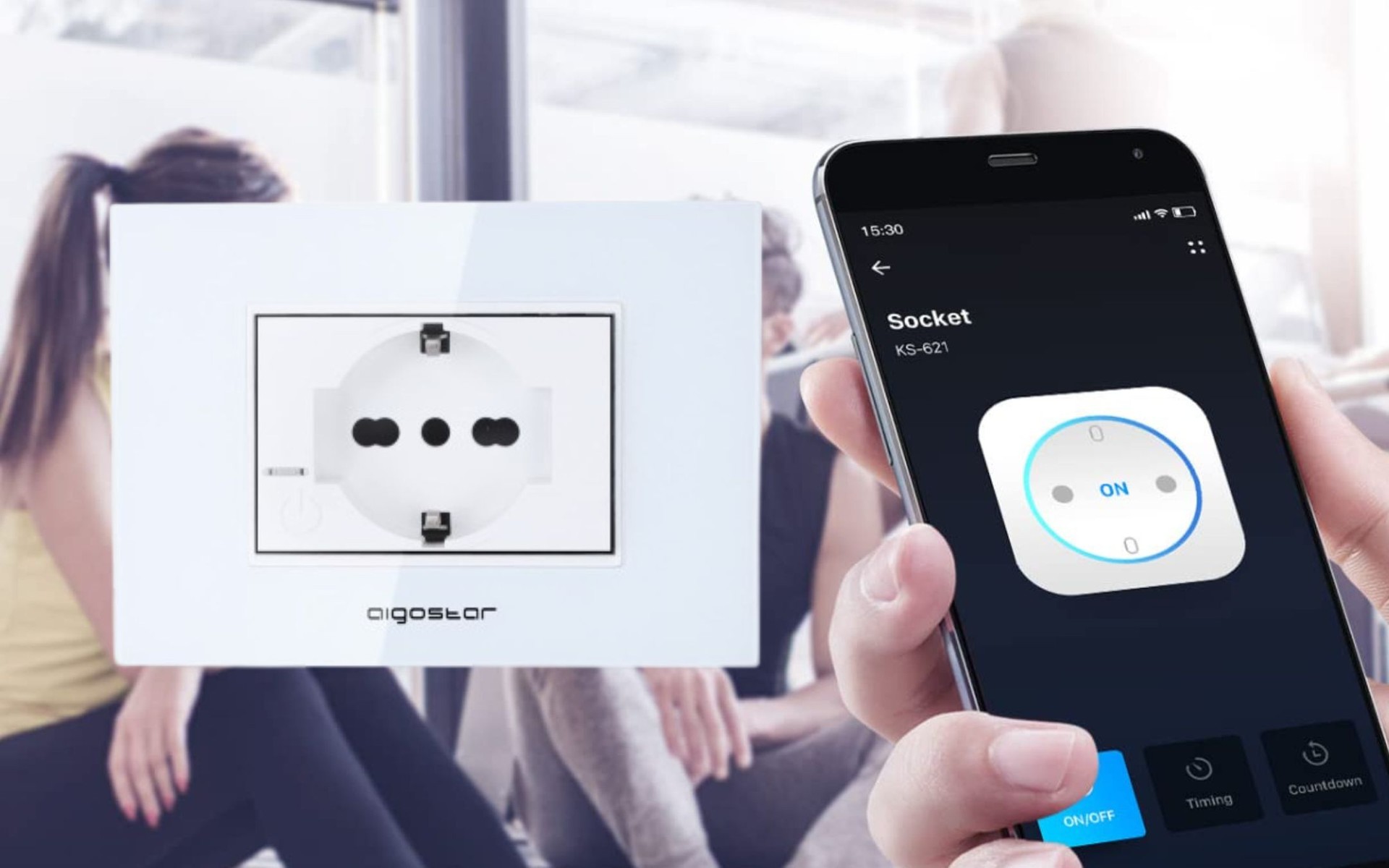 BSEED Presa Schuko Normale Da Incasso Con Sensore Touch Smart
