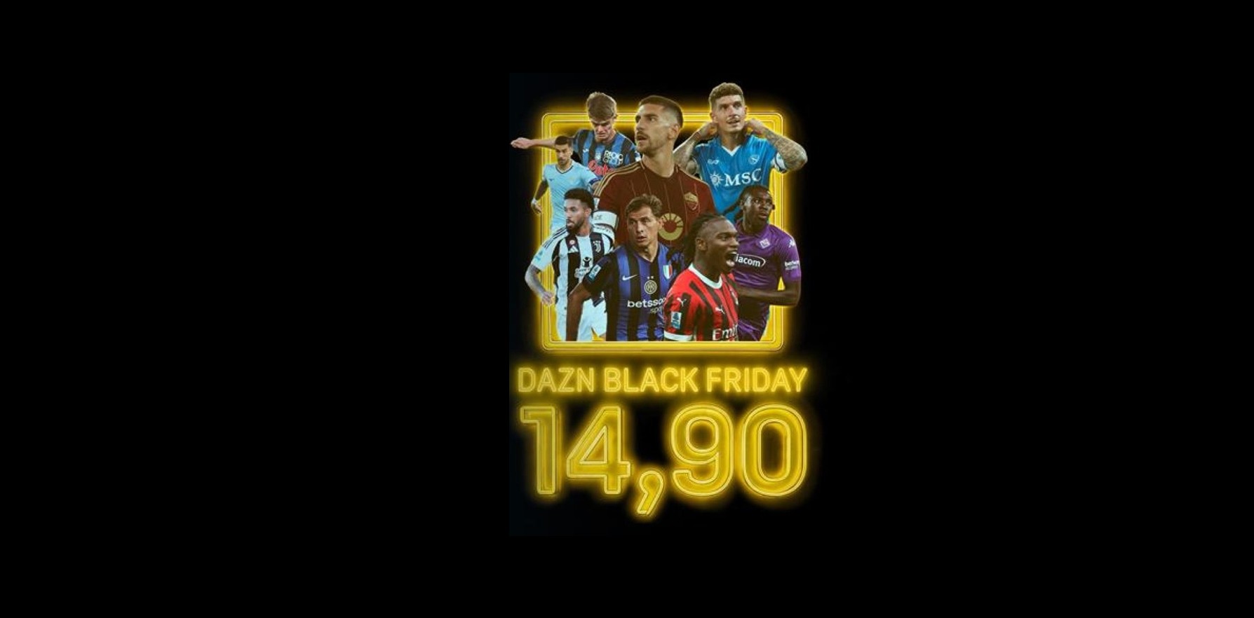 DAZN offre il Piano Standard in sconto fino a 100 euro per il Black Friday