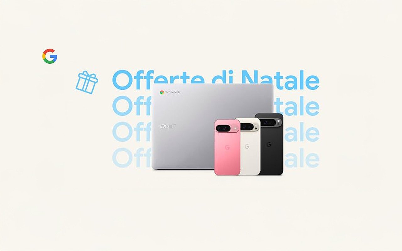 Le "Offerte di Natale" Google: doppi regali con Pixel 9 e Chromebook" su Amazon