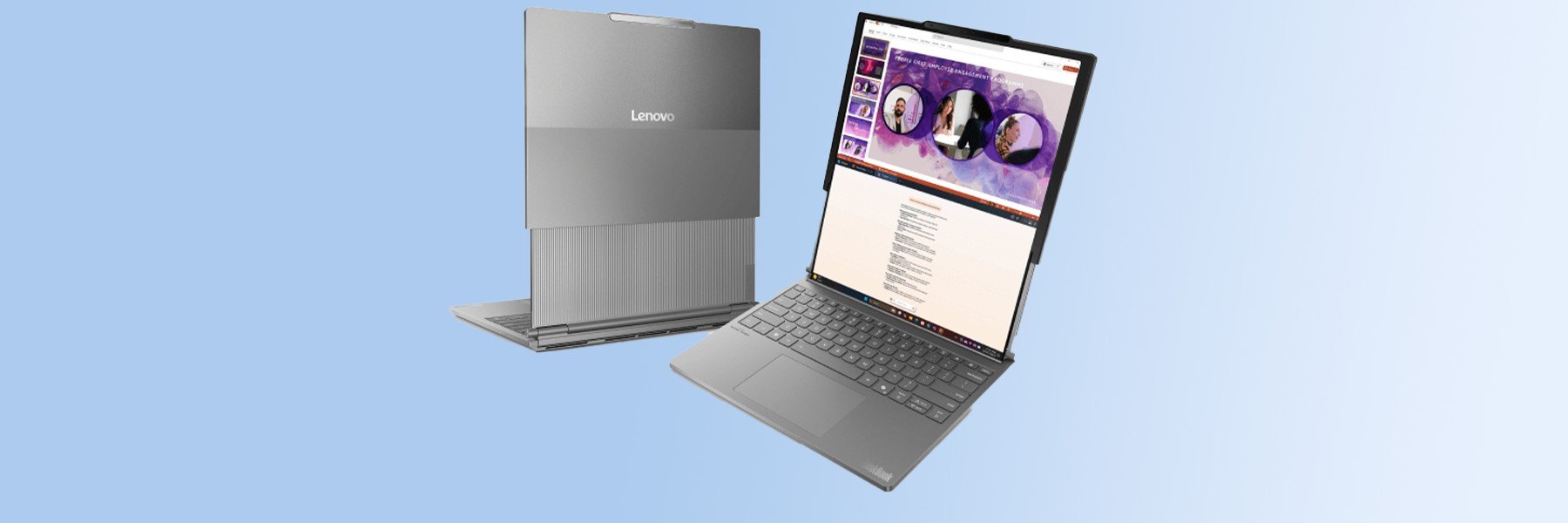 Lenovo, trapelate le immagini del suo primo laptop con display arrotolabile