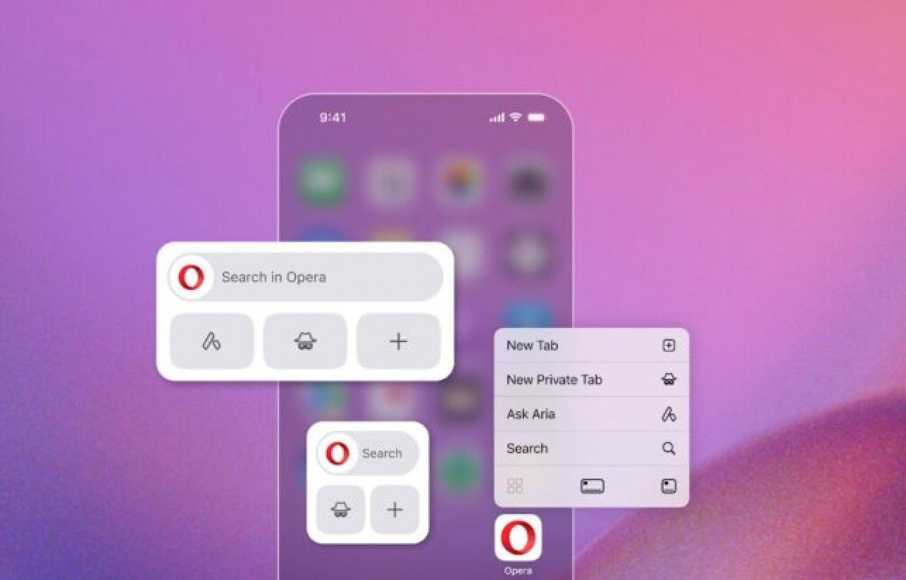 Opera ha un nuovo widget su iOS che rende più semplice interagire con l'AI e non solo