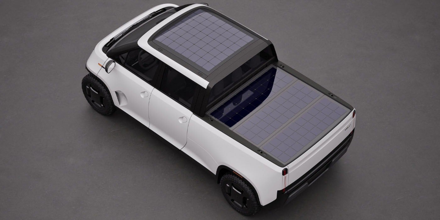 TELO MT1 e Aptera: il pick-up compatto elettrico si veste di energia solare