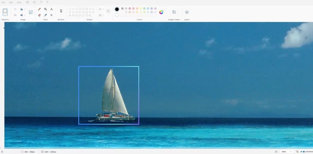 Microsoft Paint: la gomma magica basata sull'AI arriva su tutti i PC Windows 11