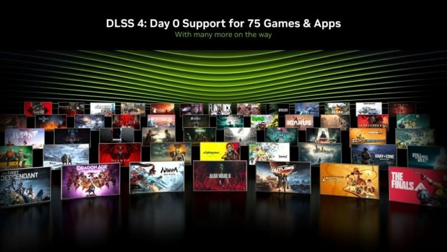 DLSS 4: NVIDIA scatena la potenza del Multi-Frame Generation su 75 giochi