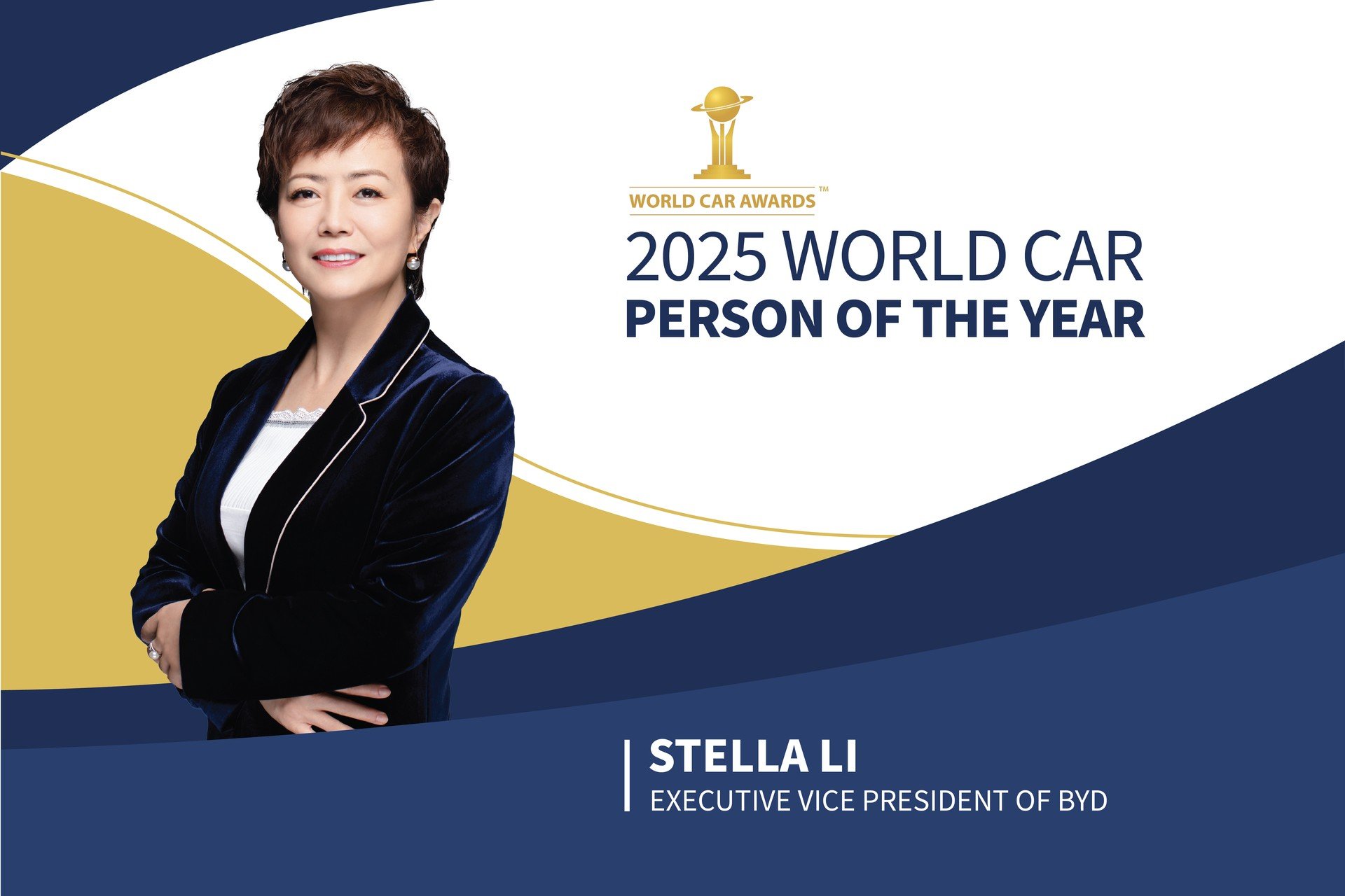 BYD, Stella Li è World Car Person of the Year 2025