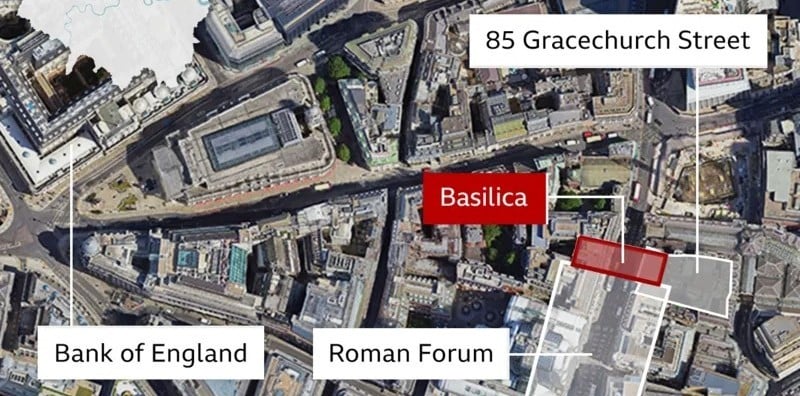 Basilica romana di 2000 anni fa scoperta nel cuore di Londra