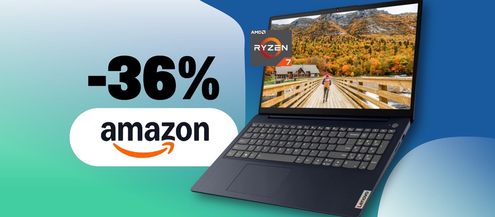 Lenovo IdeaPad 3 con Ryzen 7: sconto del 36% e nuovo minimo storico