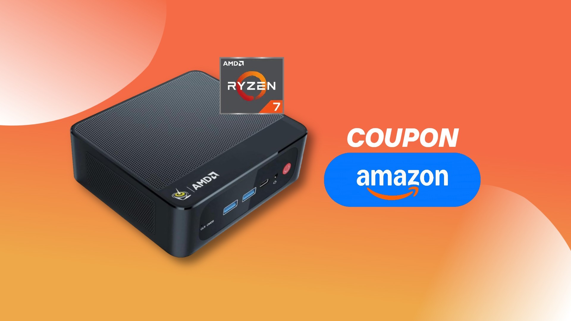 Mini PC con Ryzen 7 e 32GB di RAM a meno di 370€ con il coupon Amazon