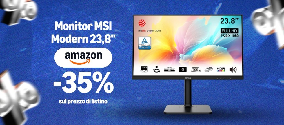Poco più di 100€ per il monitor MSI con USB-C PD e speaker integrati