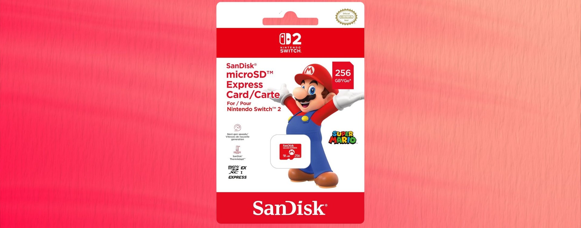 MicroSD ufficiale per Nintendo Switch 2 da 256GB: preorder aperto su Amazon