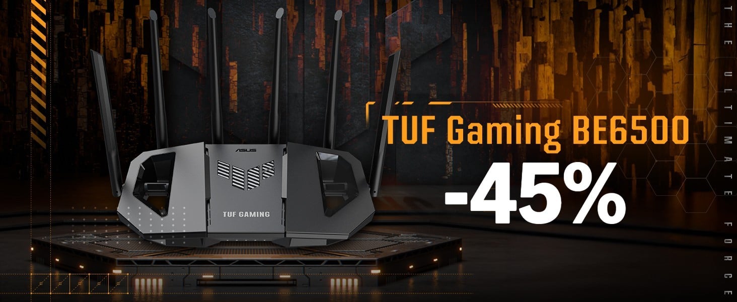 Wi-Fi 7, porte 2.5G e modalità Gaming: il router ASUS TUF BE6500 è scontato del 45%
