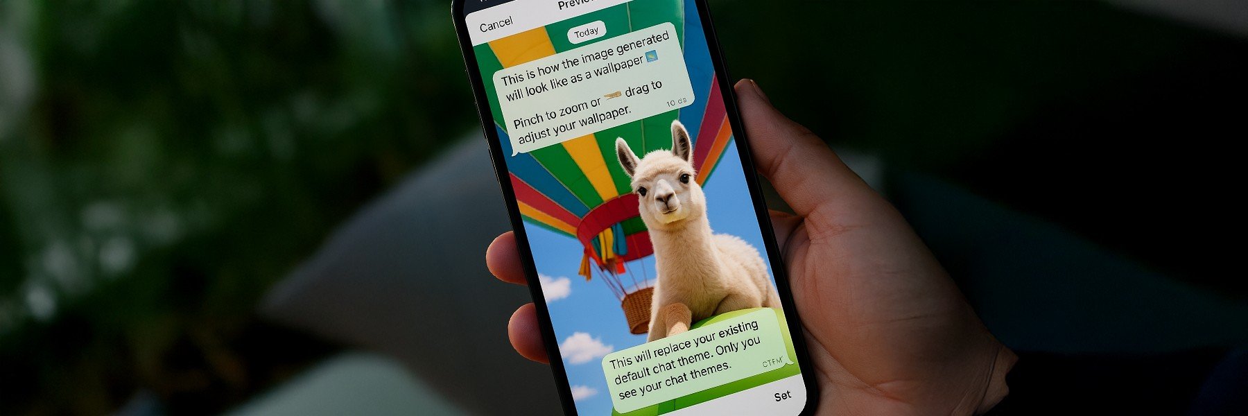 WhatsApp inizia a sperimentare anche su iOS gli sfondi per le chat generati da AI