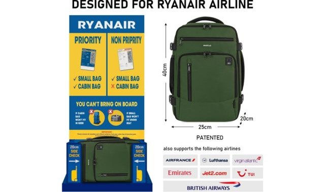 Zaino Altezza Bagaglio A Mano Ryanair Ryanair 40x20x25 Bagaglio