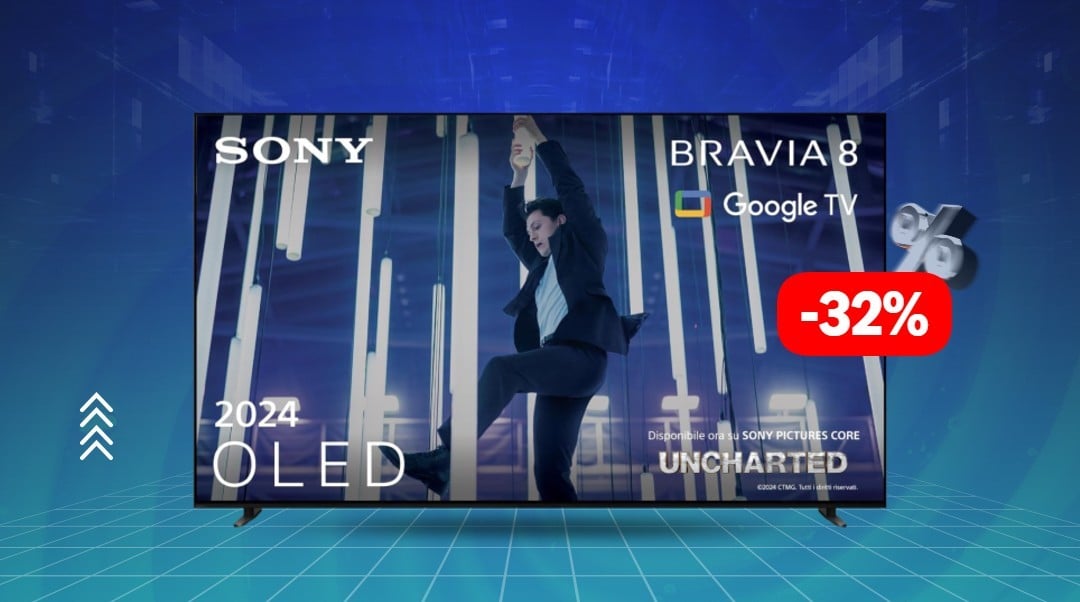 Sony BRAVIA 8 OLED 65'': il cinema a casa con un risparmio del 32% (minimo storico)