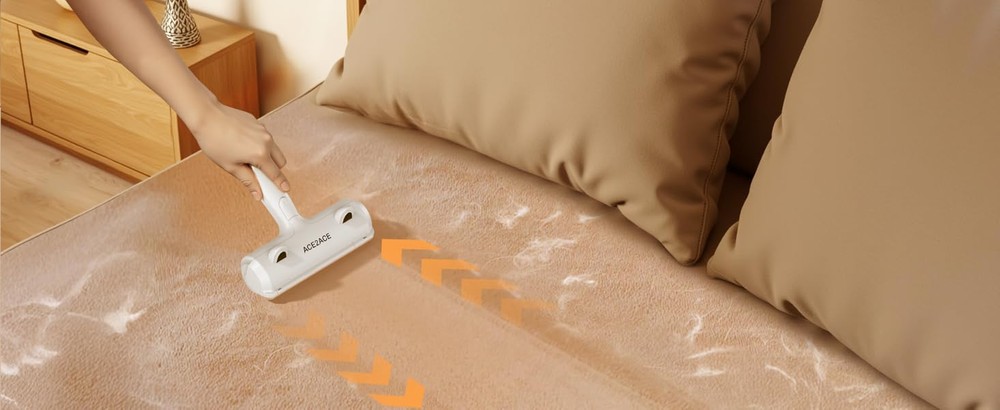 Spazzola Togli Peli Per Animali - Rullo Elettrostatico Riutilizzabile Per Divani, Tappeti, Vestiti - Foto 11