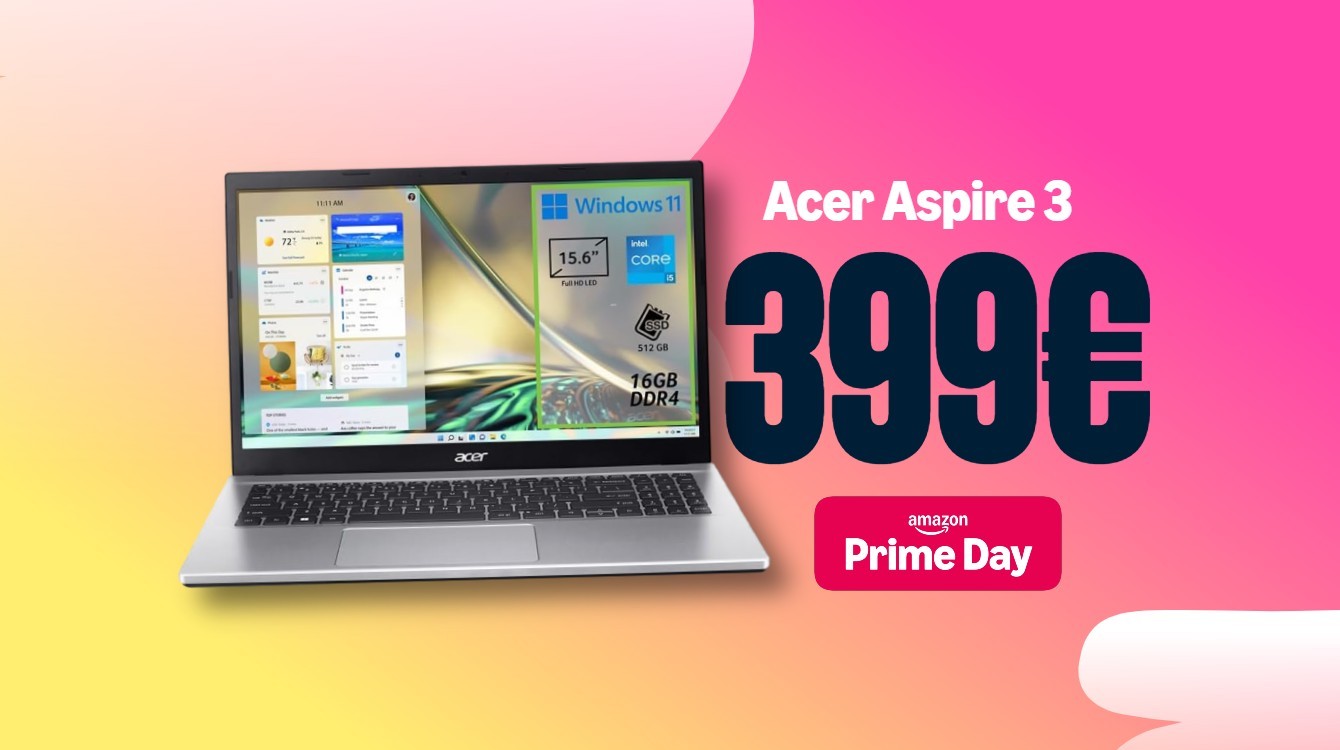 Offerta Lampo Prime Day: Acer Aspire 3 Core i5 a un Prezzo Incredibile!
