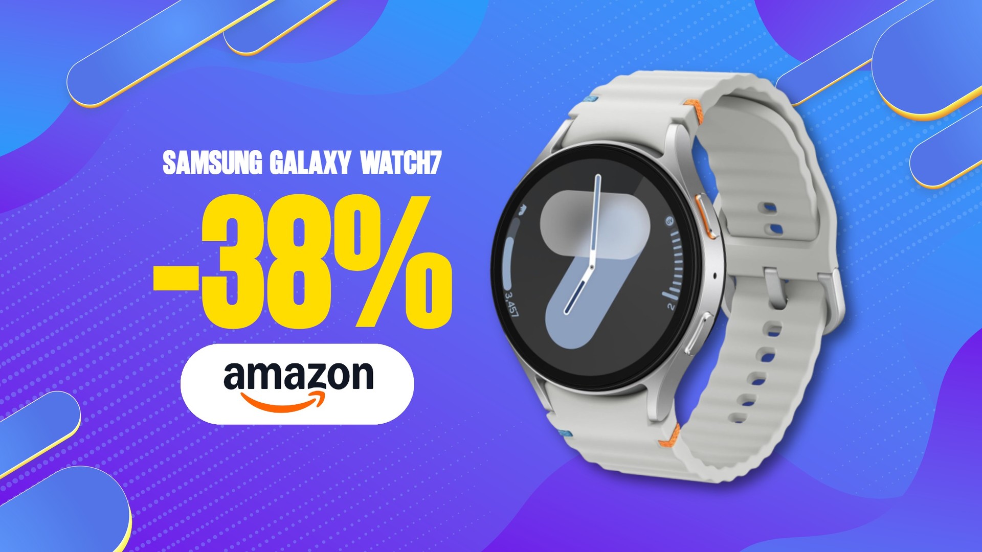 Samsung Galaxy Watch7: lo smartwatch AI crolla del 38% su Amazon