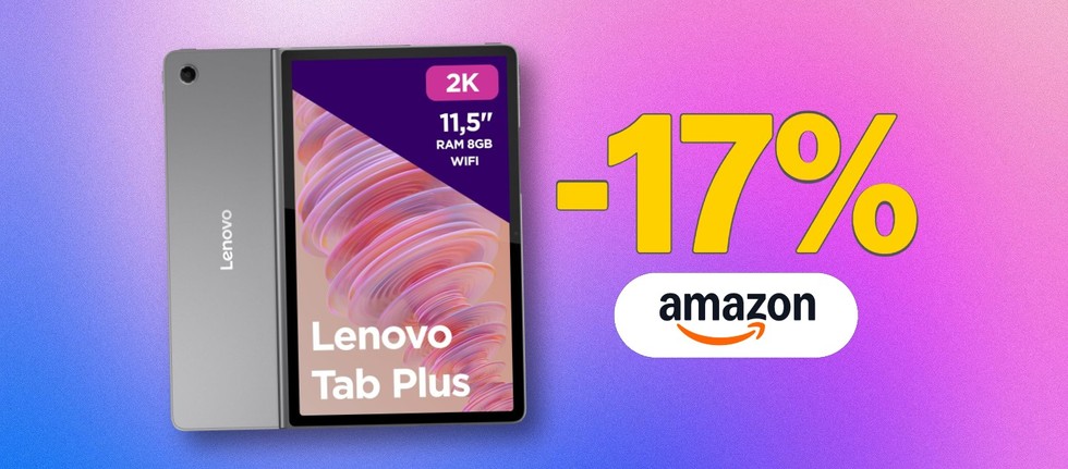 Lenovo Tab Plus con display 2K: in offerta il tablet per l'intrattenimento
