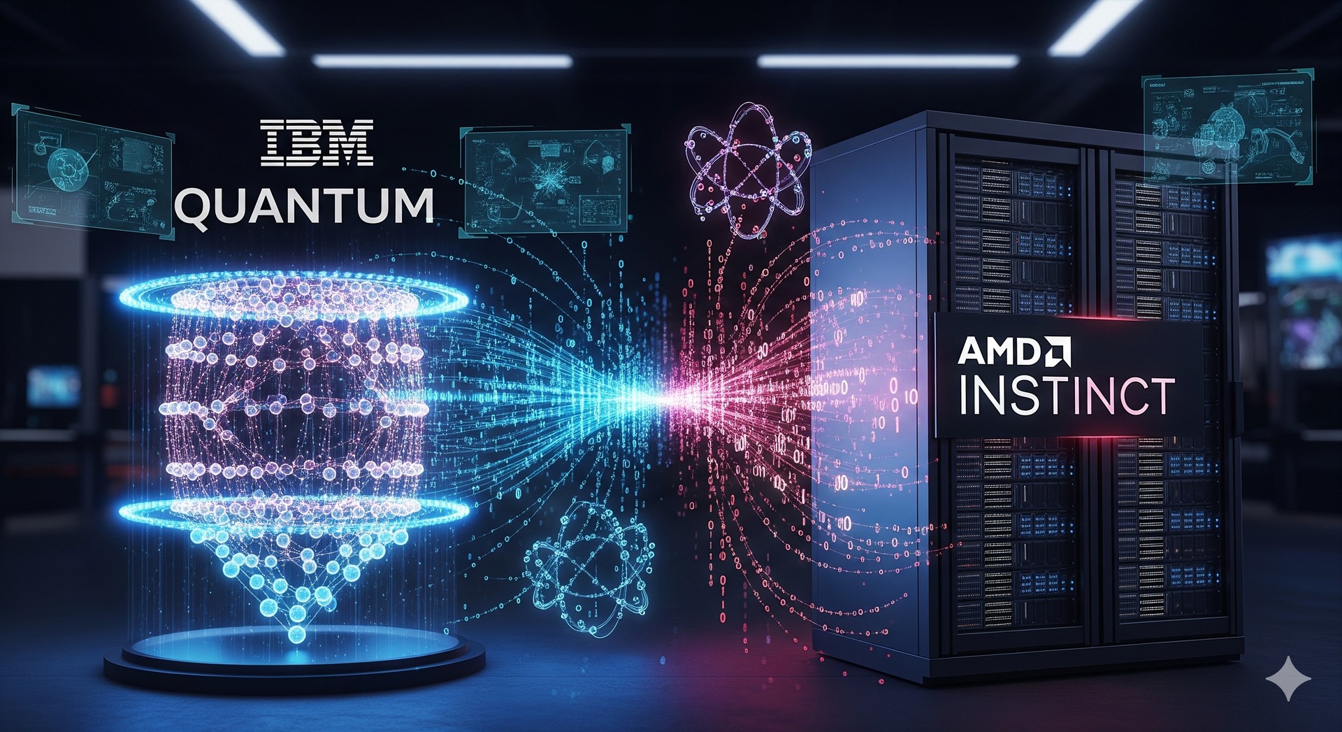 Il futuro è ibrido: IBM e AMD uniscono le forze per i supercomputer.