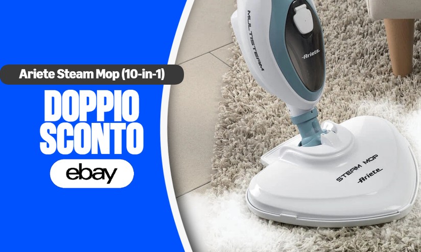 Lavapavimenti A Vapore 1000W Con Scopa Rimovibile - 17 Accessori, Vapore A 110°C In 30s, Per Legno E Piastrelle