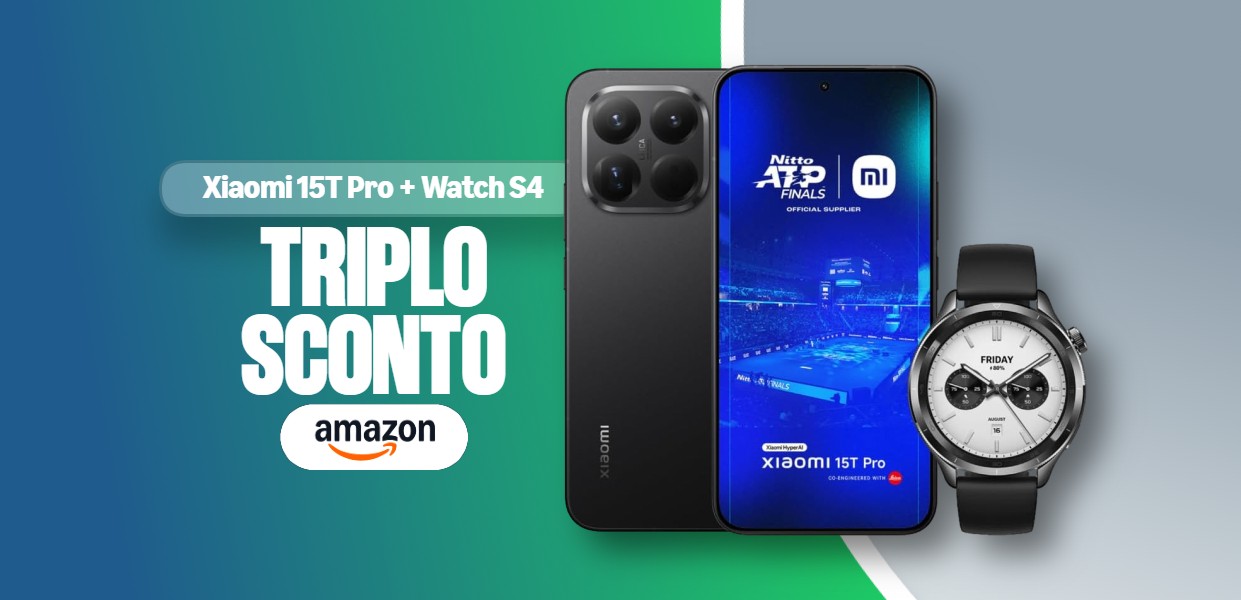 Xiaomi 15T Pro con Watch S4: triplo sconto mozzafiato su Amazon