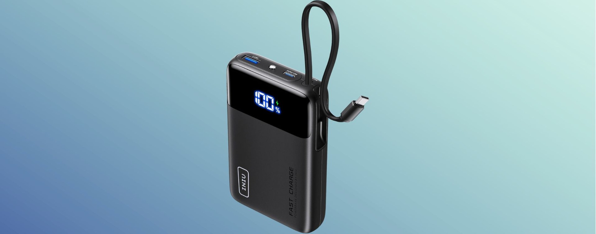 EMNT Powerbank 5200 MAh Magnetico Con Cavo Integrato Per IPhone – Batteria Esterna Leggera Con Supporto