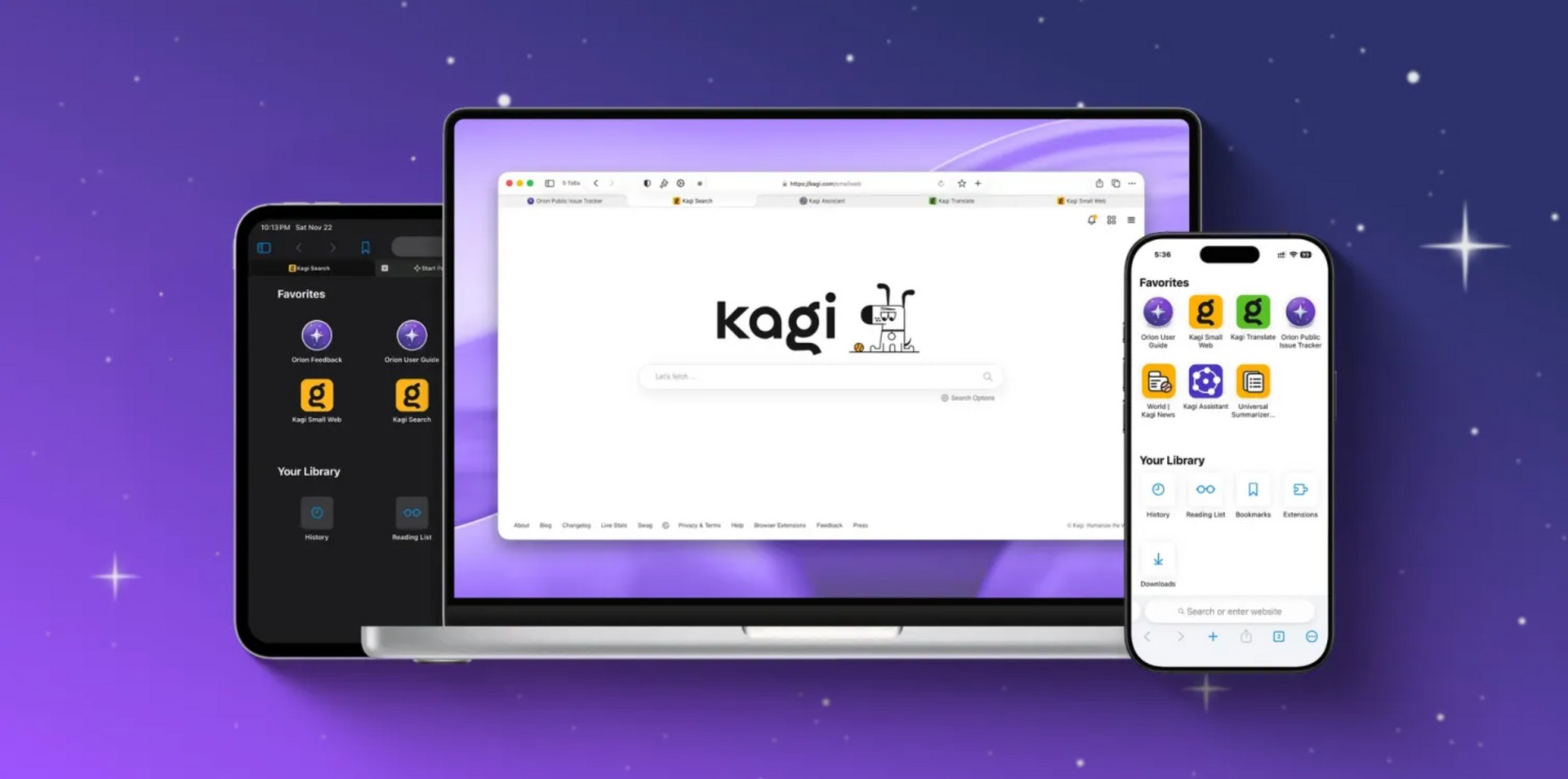 Velocità e privacy prima dell'AI: Kagi lancia il browser Orion 1.0 per ...