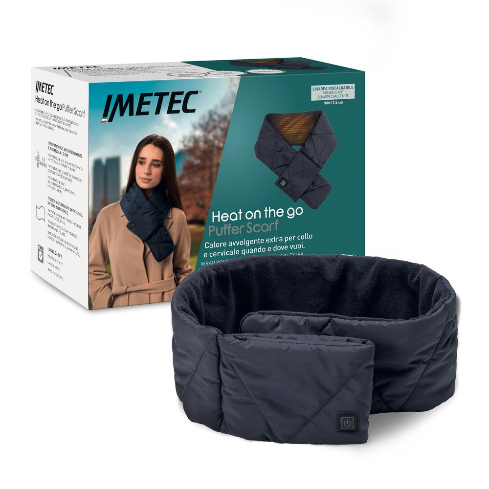 Eventek Sciarpa Riscaldata Elettrica Con Batteria 5500mAh - Unisex Invernale Con Nappe, Lavabile 180x30 Cm - 3