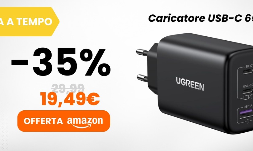 Convertitore Per Caricabatterie Per Laptop 65W Tipo USB C PD Cavo Di - Foto 3