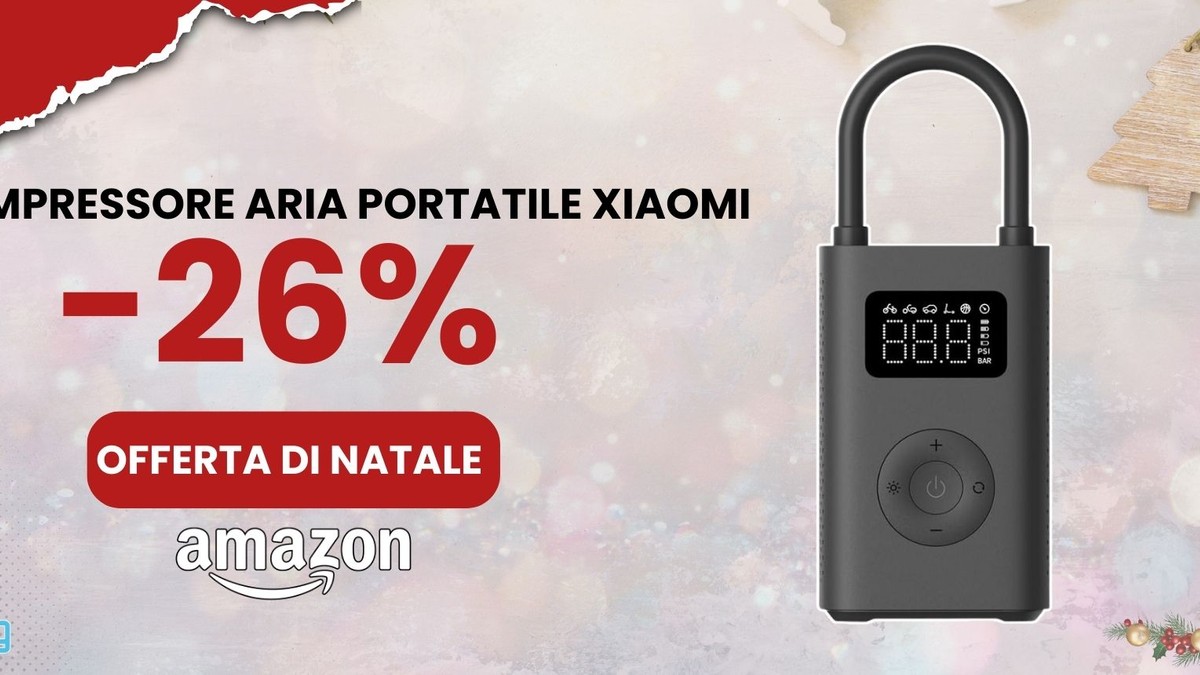 Compressore D'Aria Portatile Xiaomi 1S – 150 PSI, 5 Modalità, Sensore ±1 Psi, Batteria E Ricarica USB-C