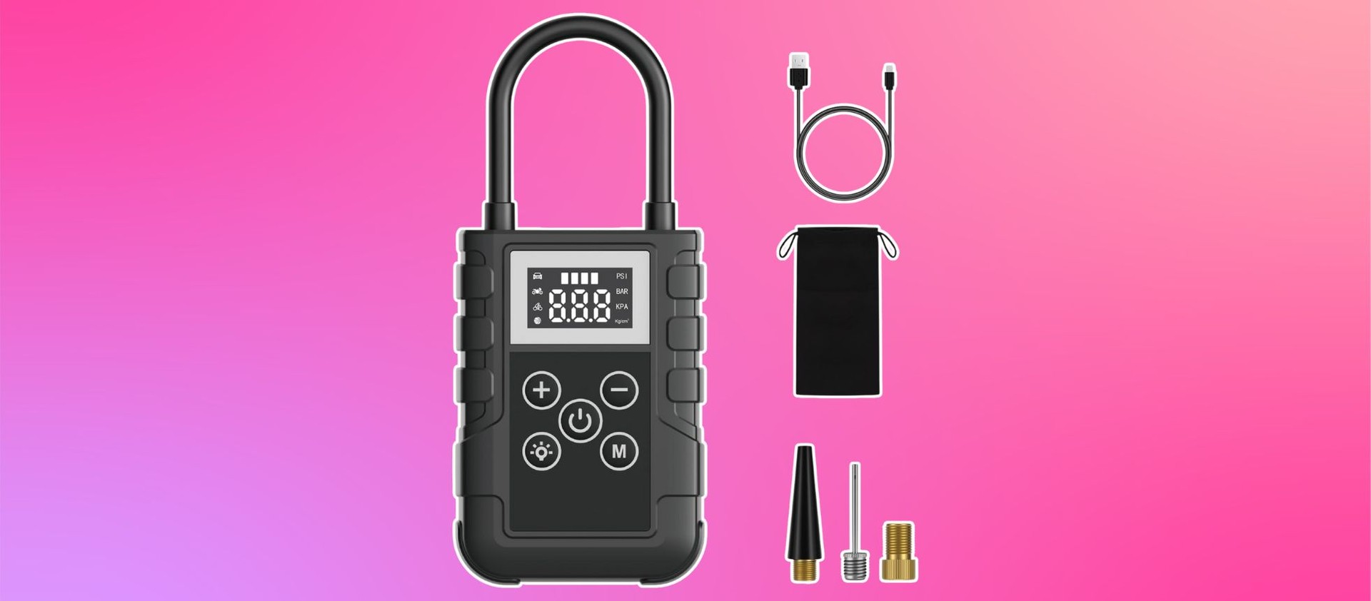 Compressore D'aria Portatile Nilox - Batteria 4000 MAh, Pressione 150 Psi, Schermo LCD, Torcia LED, Per Auto E Bici
