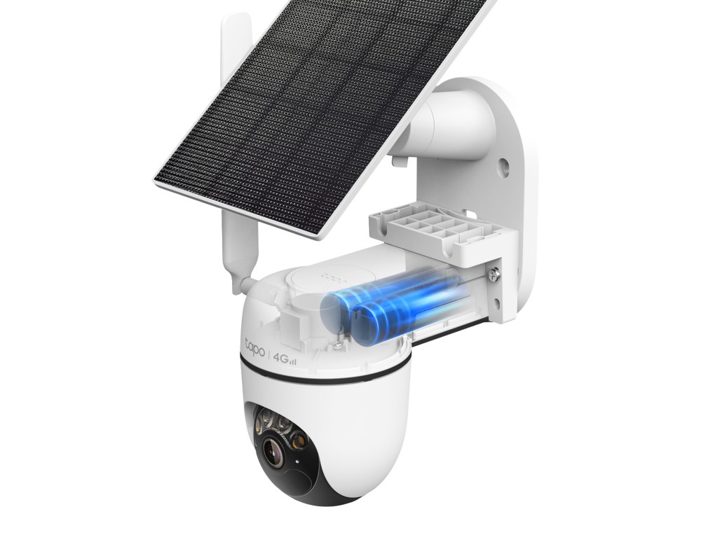 Telecamera Tapo C645D A Doppio Obiettivo 2K Con Pannello Solare – 165° + Tele 6mm, Panoramica 360°, Rilevamento AI, Batteria 10000mAh