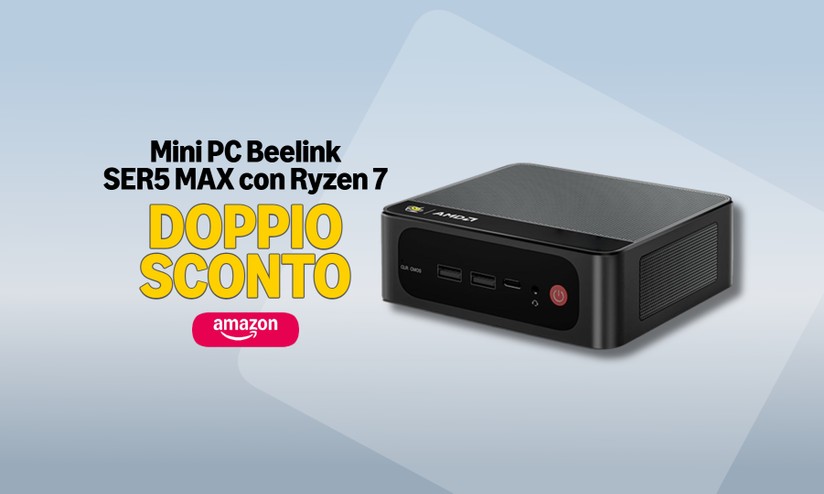 Mini PC Beelink con Ryzen 7 e 24GB di RAM in doppio sconto su