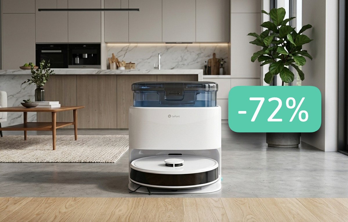Robot Aspirapolvere E Lavapavimenti 2 In 1 Con WiFi, Controllo Vocale E App, Potente Aspirazione, Per Peli Animali