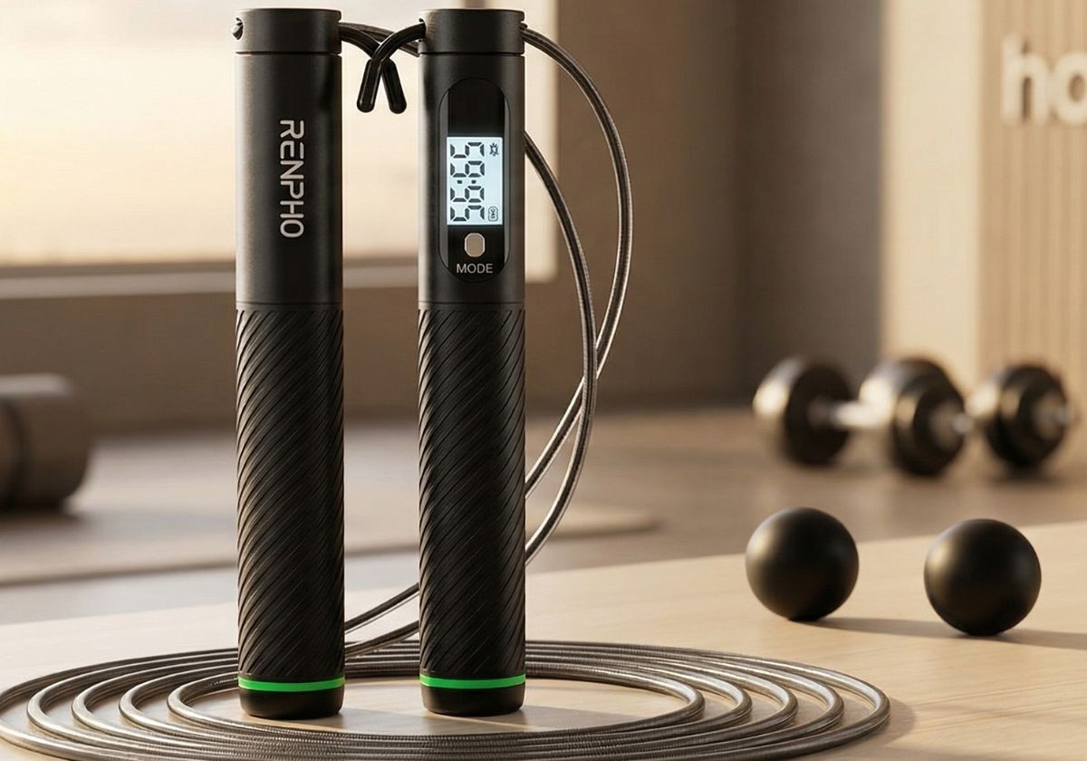 Corda per saltare intelligente, con conteggio elettronico automatico, per allenamento, intrattenimento, telecomando, portatile, elettrica, per bambini e principianti (celeste