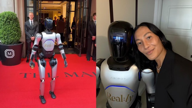 Un robot al Met Gala: l'automa Agibot A2 sfila con Alexander Wang