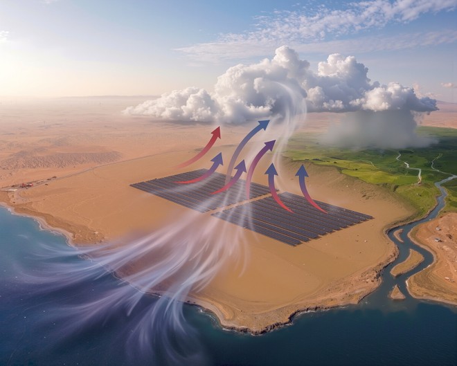 Parchi solari e dune alte centinaia di metri per far piovere nel deserto